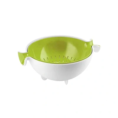 Obrázek Guzzini Kitchen Active Design, Set Abtropfsieb mit Behälter Spin&amp;Drain Apfelgrün, 30 x 25 h12,5 cm 29250084