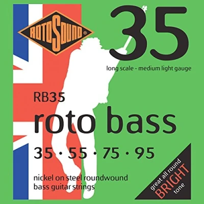 Obrázek Rotosound Niklové struny pro basy, kulatý drát, tloušťka Medium Light 35 55 75 95