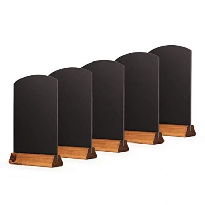 Obrázek Chalkboards UK Křídové tabule s podstavcem, A4, 5 kusů, dřevo, rustikální hnědá, 36 x 24 22 cm