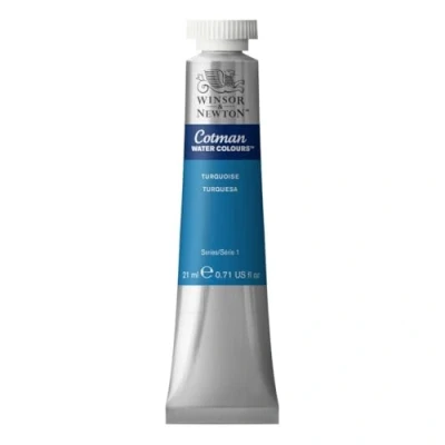 Obrázek Winsor &amp; Newton Akvarelové barvy 0308654 Cotman s vynikající průhledností, barevnou silou a zpracovatelnými vlastnostmi, vodní barva tuba 21 ml tyrkysová