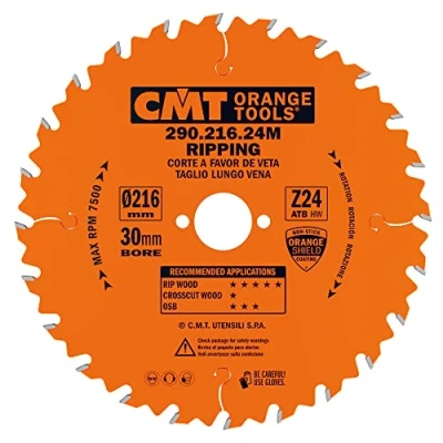 Obrázek CMT ORANGE TOOLS 290.216.24M SAGEBLATT FUR HANDMASCH. 216X2.8X30 Z24 15ATB 5NEG