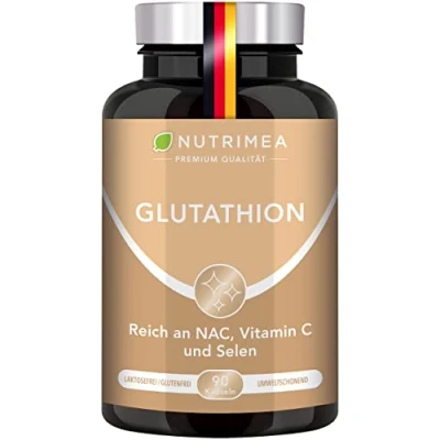 Obrázek L GLUTATHION reduziert zu 98% mit NAC + Vorläufern Vitamin C Tripeptid: Glutaminsäure, Cystein, Glycin 90 Kapseln Hochdosiert