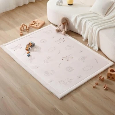 Obrázek Mrakoměkká hrací podložka Baby 170 x 120 2,5 cm dětský pokoj koberec s vysoce kvalitní paměťovou pěnou rohož pro batolata protiskluzovou spodní stranou deka na lezení miminka,