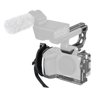 Obrázek SMALLRIG FX3 / FX30 HawkLock sada klece kamery pro Sony, ruční poutko a kabelová svorka HDMI, QR patka na blesk, lišta NATO/QR deska Arca, titanově šedá 4771