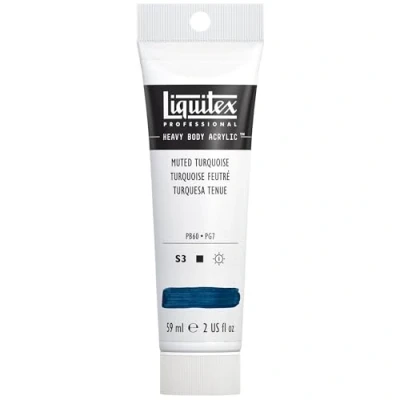 Obrázek Liquitex 1040503 Professional Heavy Body akrylová barva v umělecké kvalitě s vynikající stálostí na světle máslové konzistenci, 59 ml tuba tlumená tyrkysová
