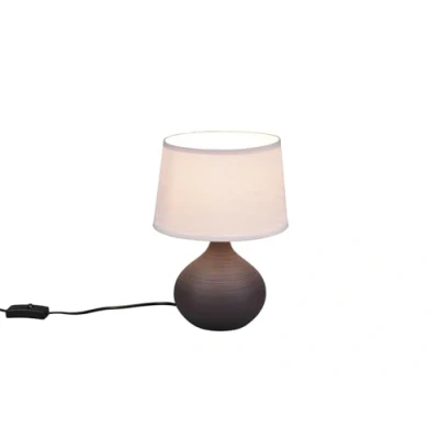Obrázek Reality Leuchten R50371026 Martin, stolní lampa, keramika, E14, hnědá, 20 x 29 cm