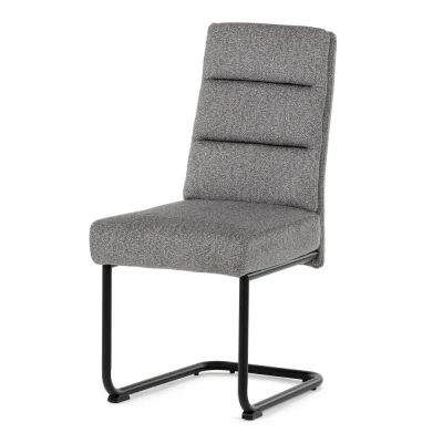 Obrázek Židle jídelní, taštičkové pružiny v sedáku, madlo na opěráku, světle šedá látka, černý kov DCL P3107 SIL2