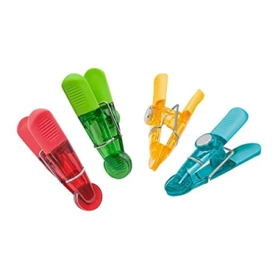 Obrázek Wedo 6422099 Magnetické svorky (lesklá, z plastu, rýhované plochy na uchopení), 4 kusy, barevně tříděné