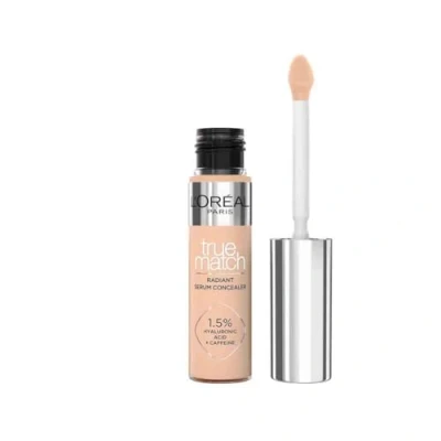 Obrázek L&#039;Oréal Paris Concealer pro přirozené záření, hydratační a plnění, obličejový make up s kyselinou hyaluronovou kofeinem, True Match Radiant Serum 7N, 11 ml