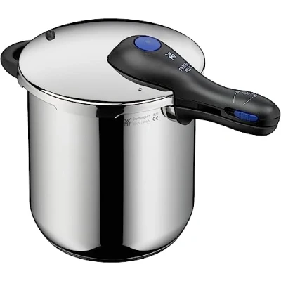 Obrázek WMF Perfect Plus One Pot tlakový hrnec, indukční 8,5 l, parní hrnec s ochranou proti plameni, velký signál vaření, 2 stupně odnímatelná rukojeť poklice, jednoruční regulátor na