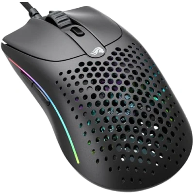 Obrázek Glorious Herní model O 2 Wired Gaming Mouse ultralehká 59 g, FPS, 26 000 DPI, Motion Sync, na 80 milionů kliknutí, 6 programovatelných tlačítek, obě ruce, RGB, PTFE nohy černá