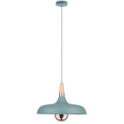 Obrázek Paulmann 79655 Neordic Juna závěsné svítidlo 340 mm max. 1 x 20 W závěsná lampa pro E27 lampy stropní měkká zelená/měď/dřevo 230 V bez světelného zdroje