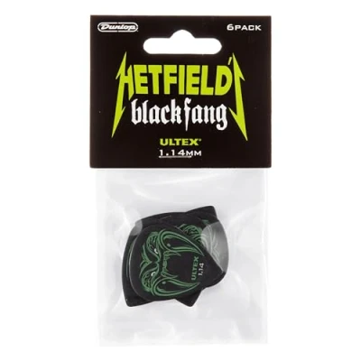 Obrázek JIM DUNLOP Plektrum Ultex Hetfield&#039;s Black Fang 1,14 mm 6 kusů, černé