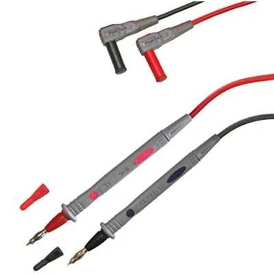 Obrázek PeakTech měřicí hroty pro multimetr 120 cm flexibilní vedení a s konektorem 4mm 1000V AC/DC, 10A, CAT III/IV kabel se zkušebními hroty,