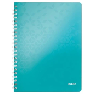 Obrázek Leitz 46380051 Kollegblock WOW, A4, PP, kostkovaný, bezdřevý, 80 listů, ledově modrý