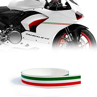 Obrázek 4R Quattroerre.it 10685 Tricolore Racing Stripe für Motorrad, 0,75 cm x 1,2 m