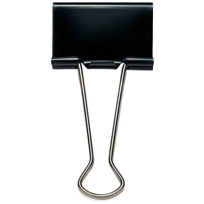 Obrázek Rapesco FBC250B1 25mm Foldback Klammern, Schwarz, 10 Stück