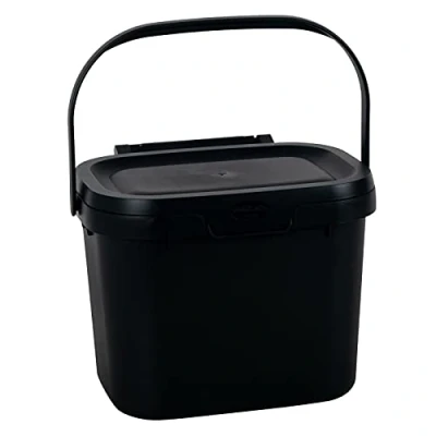Obrázek Addis Odpadkový koš na potravinový odpad 518253 Everyday Kitchen, 4,5 l, černý, plast, Compost Caddy (Single)