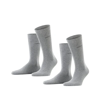 Obrázek ESPRIT Pánské ponožky Basic Uni Multipack M Tak bavlna jednobarevné 2 páry, šedé světle Melange 3390, 43 46, Šedá Light Grey 3390