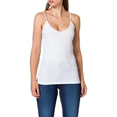 Obrázek VERO MODA Dámský Vmmaxi My Soft V Singlet Noos Top, bílá (Bright White)