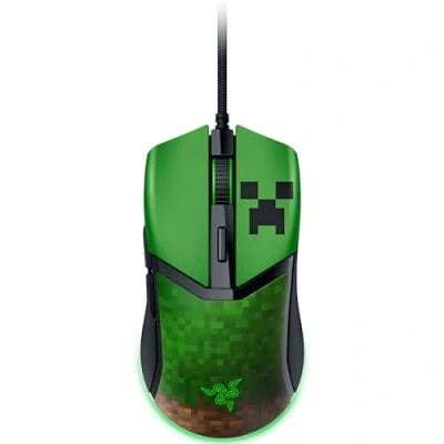 Obrázek Razer Cobra Minecraft Edition lehká kabelová herní myš senzor 8500 DPI (58 g, optický spínač myši 3th Gen, chromové osvětlení s gradient Underglow, kabel Speedflex)