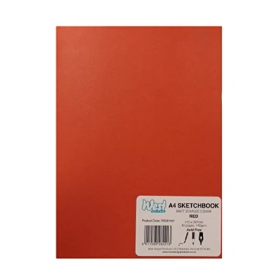 Obrázek West Design RS261551 1 Skizzenbuch DIN A4 Format, geheftet, matt, Malen, Zeichnen und Schreiben, rot