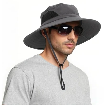 Obrázek EINSKEY klobouk proti slunci pánský dámský skládací safari zahradní UV ochrana letní šířka krempa outdoor rybářský turistický klobouk, 01