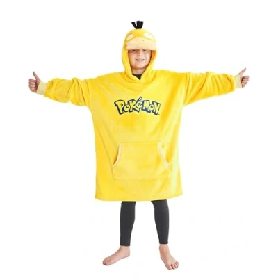 Obrázek Pokemon Oversize Hoodie chlapecká deka s rukávy a kapucí, Pikachu Fleece Blanket svetr, Žlutý odstín