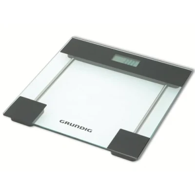 Obrázek Grundig Digitální koupelnová váha osobní tvrzené sklo max. 180 kg kilogramy, pounds, kameny vč. 2x AAA
