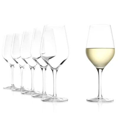 Obrázek Stölzle Lausitz Univerzální sklenice Exquisit 6dílná sada 420 ml elegantní na bílé víno z křišťálového skla ideální také pro lehká červená vína a růžová lze mýt v myčce nádobí