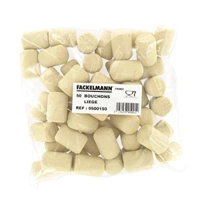 Obrázek Fackelmann 50 Stück Korken, Korken gerade verstopft, Korkstopfen, Kork, Beige, 2,3 cm x 3,2