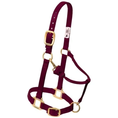 Obrázek Weaver Leather Originální nastavitelná spona na bradu a hrtan velikost L, červená (Burgandy)