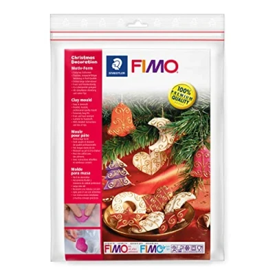 Obrázek STAEDTLER Motiv Form &quot;Vánoční ozdoby&quot; Fimo Accessoires, einfache Entformen, Lebensmittel kompatibel, Frost und hitzeresistant, extrémně dlouhá životnost, s podrobným návodem (český jazyk nelze