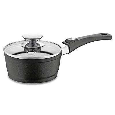 Obrázek Berndes 031151 Vario Click Induction litý hliník kastrol nepřilnavá s odnímatelnou rukojetí a skleněná poklice 16 cm, 1,25 l