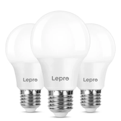 Obrázek Lepro E27 LED teplá bílá žárovka, 8. 5 Watt 806 Lumen lampa E27, nahrazuje 60W halogenovou žárovku, světelný zdroj A60, 2700 Kelvin bílá, 180 úhel vyzařování, úsporná 3 kusy