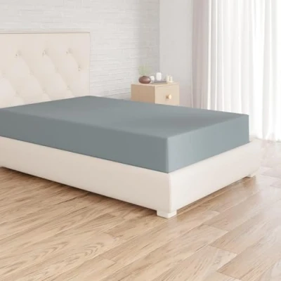Obrázek Amazon Basics napínací prostěradlo, 90 x 190 30 cm, mikrovlákno, prostěradlo výška matrace do lázně modrá