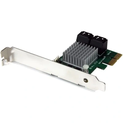 Obrázek StarTech.com 4 Port PCI Express 2. 0 SATA III 6Gbit/s RAID Controller karta s HyperDuo SSD Tiering PCIe 3 Adapter (PEXSAT34RH)