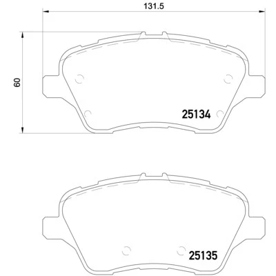 Obrázek Brembo P24151 Přední brzdové destičky, počet 4