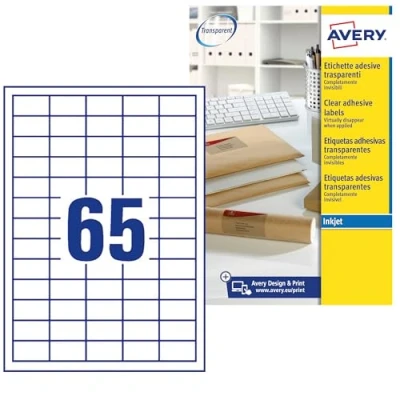 Obrázek Avery Minietikety (pro inkoustové tiskárny) průhledné