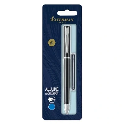 Obrázek Waterman 2029061 Allure Füller Lackierung in Schwarz Füllfederhalter Feine Spitze ,