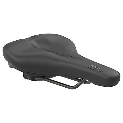 Obrázek SQlab 602 Ergolux Active 2.1, Trekking &amp; City Sedlo na kolo SQlab, černé, 14 cm