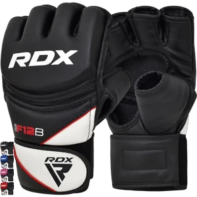 Obrázek RDX Profesionální MMA rukavice grappling Sparring Training, Maya Hide kůže, kickbox Bojový sport polstrované Gloves, Muay Thai boxovací pytel na pískování boxování punchingové