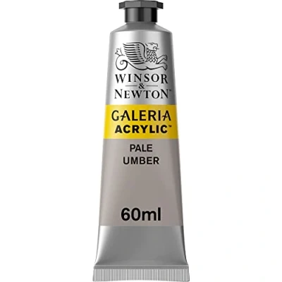 Obrázek Winsor &amp; Newton Akrylová barva Galeria 2120438, vysoká pigmentace, stálobarevná, máslová konzistence, 60 ml tuba umbra světlá