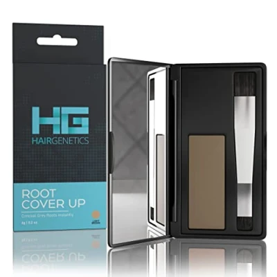 Obrázek Hair Genetics® Pokročilé, rychlé, jednoduše profesionálně přirozeně působící výsledky během několika sekund Root Touch Up Powder (světle hnědá)