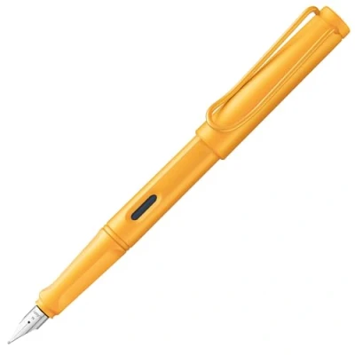 Obrázek Lamy safari mango plnicí pero s ergonomickou rukojetí a leštěným ocelovým hrotem v šířce linky EF robustní ASA plast vč. inkoustové kazety T 10 modré pro praváky