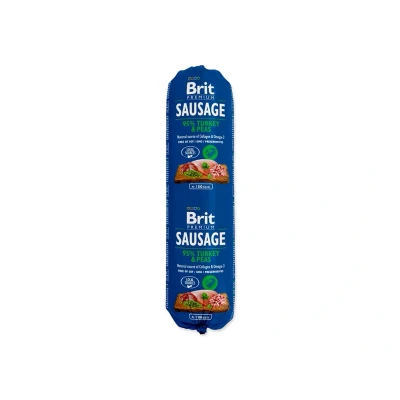 Obrázek BRIT Sausage Turkey &amp; Pea 800g