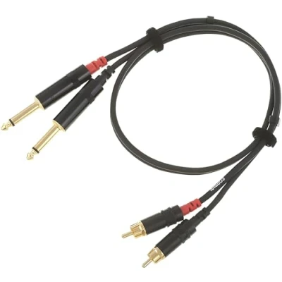 Obrázek CORDIAL Kabel AUDIO dvojitý Jack mono RCA 60 cm Essentials