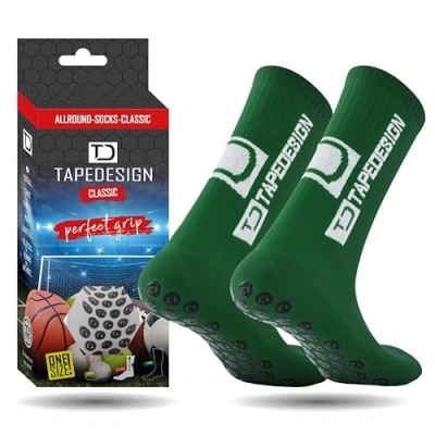 Obrázek Tapedesign &quot;Classic protiskluzové fotbalové ponožky s pogumovanými nopky (unisex), Zelená
