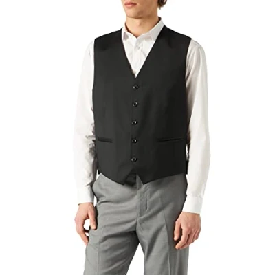 Obrázek Daniel Hechter Pánská vesta Waistcoat Nos Shape oblek 50 černá (black 990)