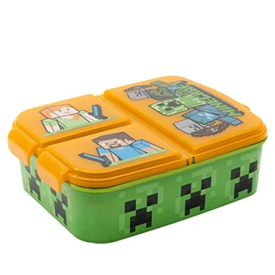Obrázek Stor Minecraft Děti 3násobný sendvičový Box dětský svačinový držák na svačinu ozdobený Lunch Estándar